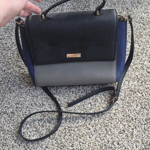 Kate Spade Black, Gray, and Blue Crossbody Bag